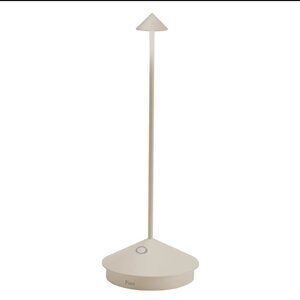Zafferano Pino Pro Cordless Table Lamp in Sand Color